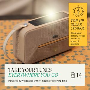 Parlante Bluetooth 5.3 Waterproof Rise Up Solar Cream Marley