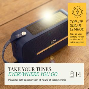 Parlante Bluetooth 5.3 Waterproof Rise Up Solar Azul Marley