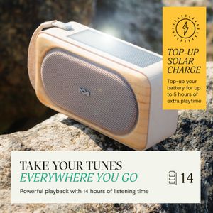 Parlante Bluetooth Roots Solar Crema Marley