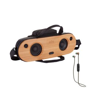 Kit Parlante Bluetooth Bag of Riddim 2 + Audífonos BT Rasta